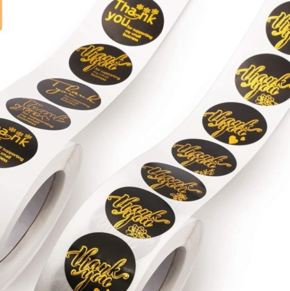 200 ct Small 1"  Thank You Stickers